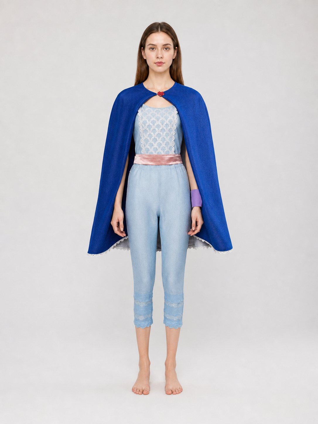 Cosplay Costume with Cape, Top, and Pants