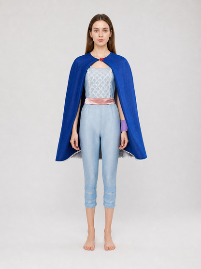 Cosplay Costume with Cape, Top, and Pants
