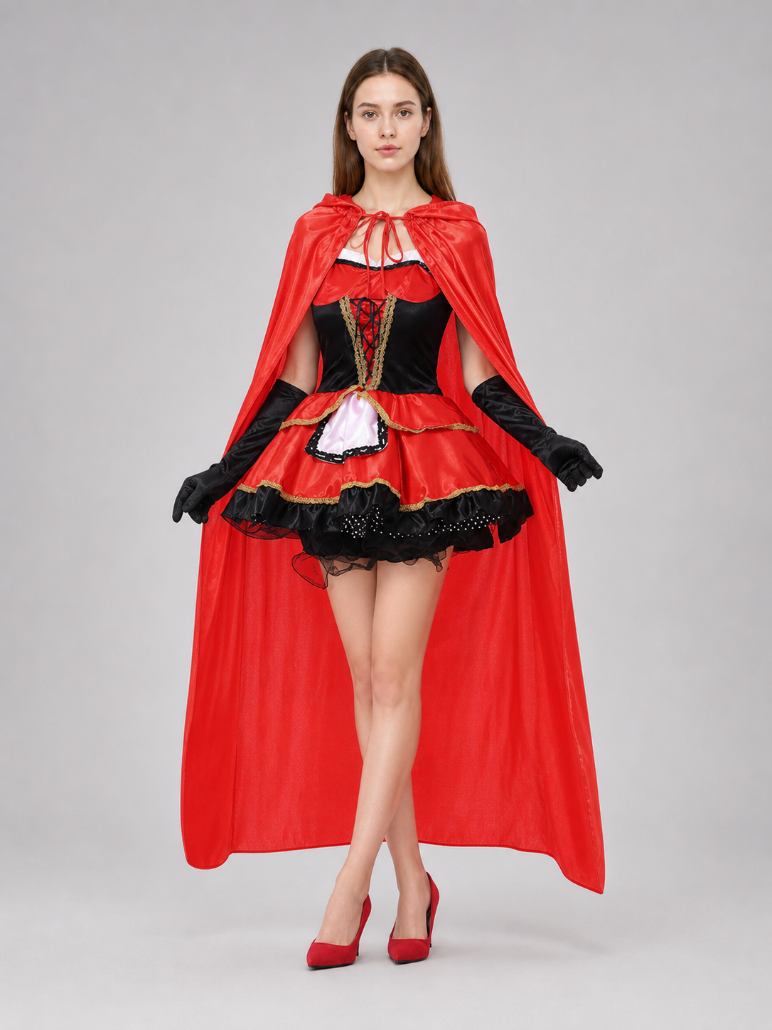 Little Red Riding Hood Carnival Costume with Cloak
