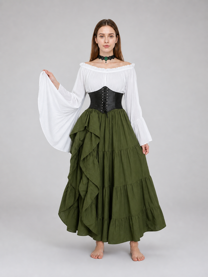Renaissance-Style Costume Dress with Corset