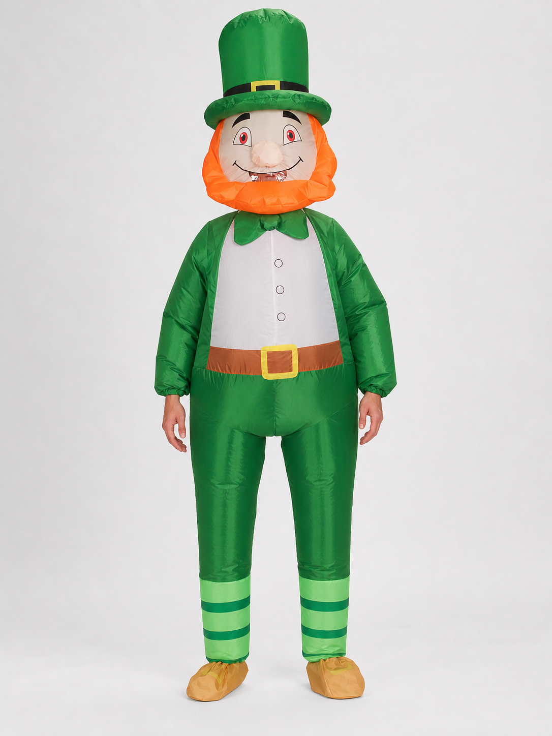 Green Inflatable Leprechaun Costume for Celebrations