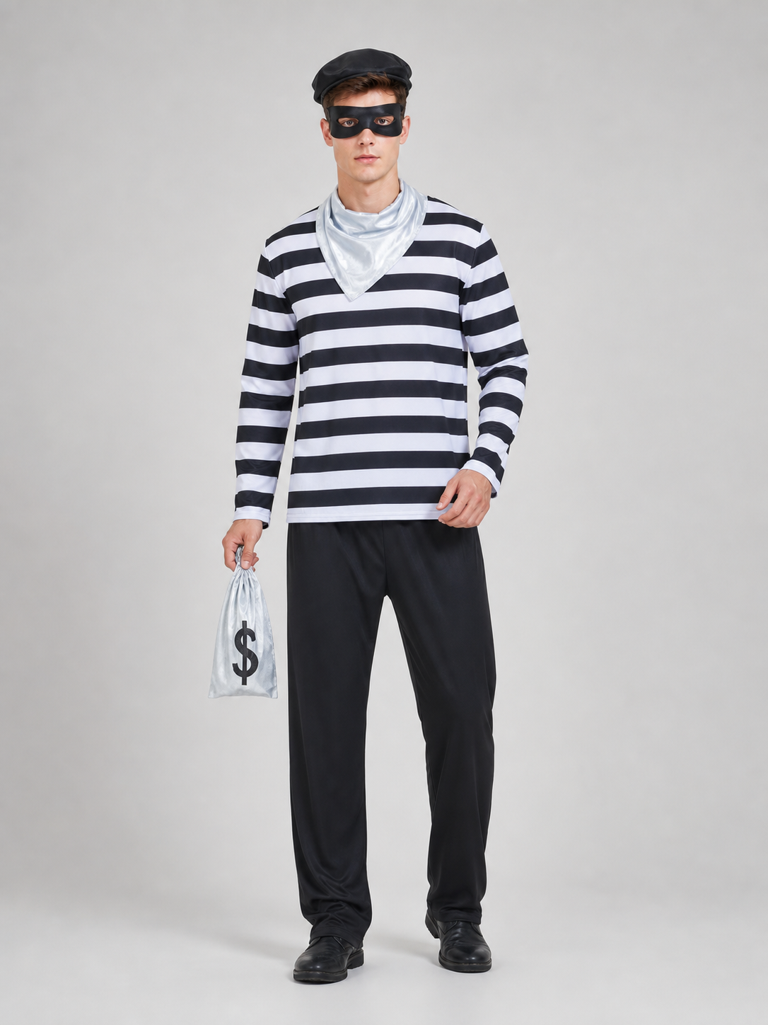 Striped Robber Costume for Cosplay