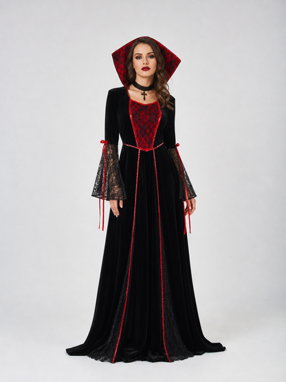 Gothic Cosplay Dress Costume with Choker