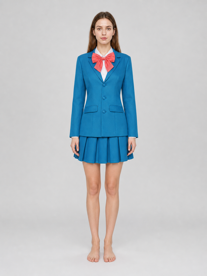 Cosplay School Uniform with Pleated Skirt