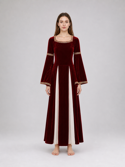 Medieval-Style Costume Dress with Sleeves