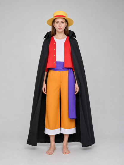 Luffy Cosplay Set from Wano with Cape