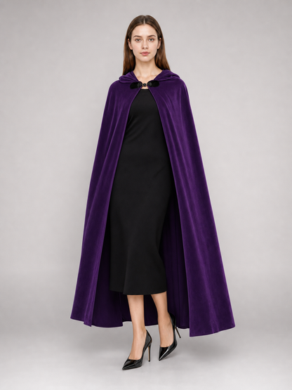 Purple Costume Cloak with Hood
