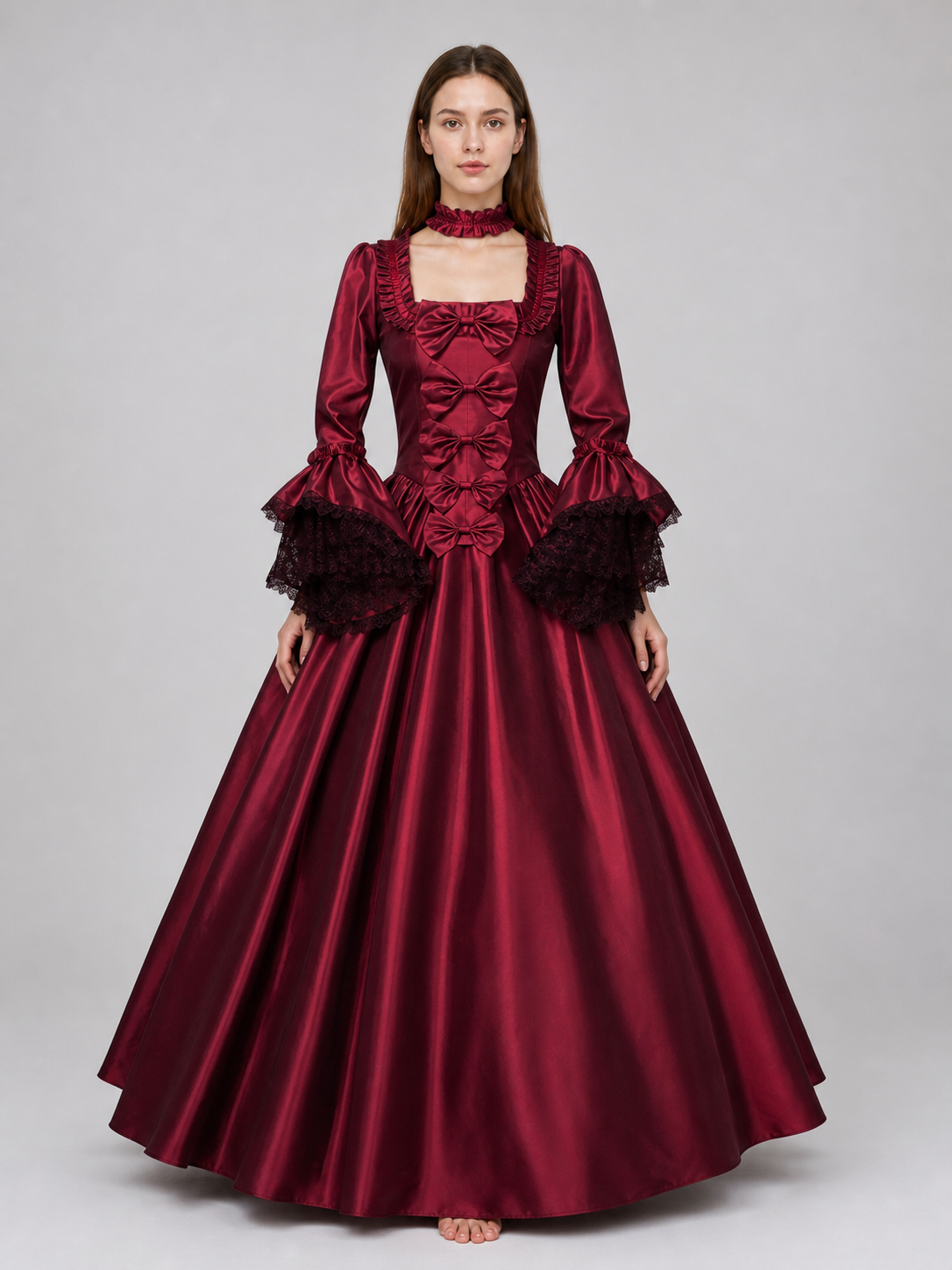 Gothic Long Dress for Costume Parties