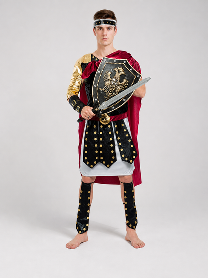 Roman Warrior Costume with Shield and Sword for Cosplay main product view