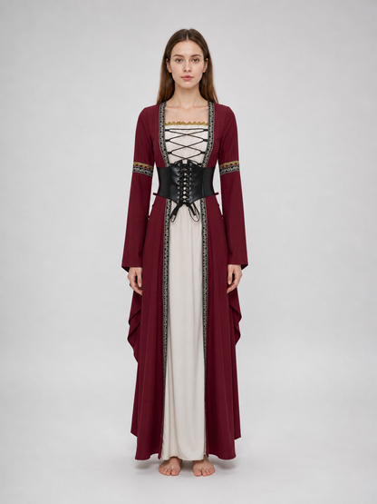 Gothic Renaissance Dress with Corset Lacing