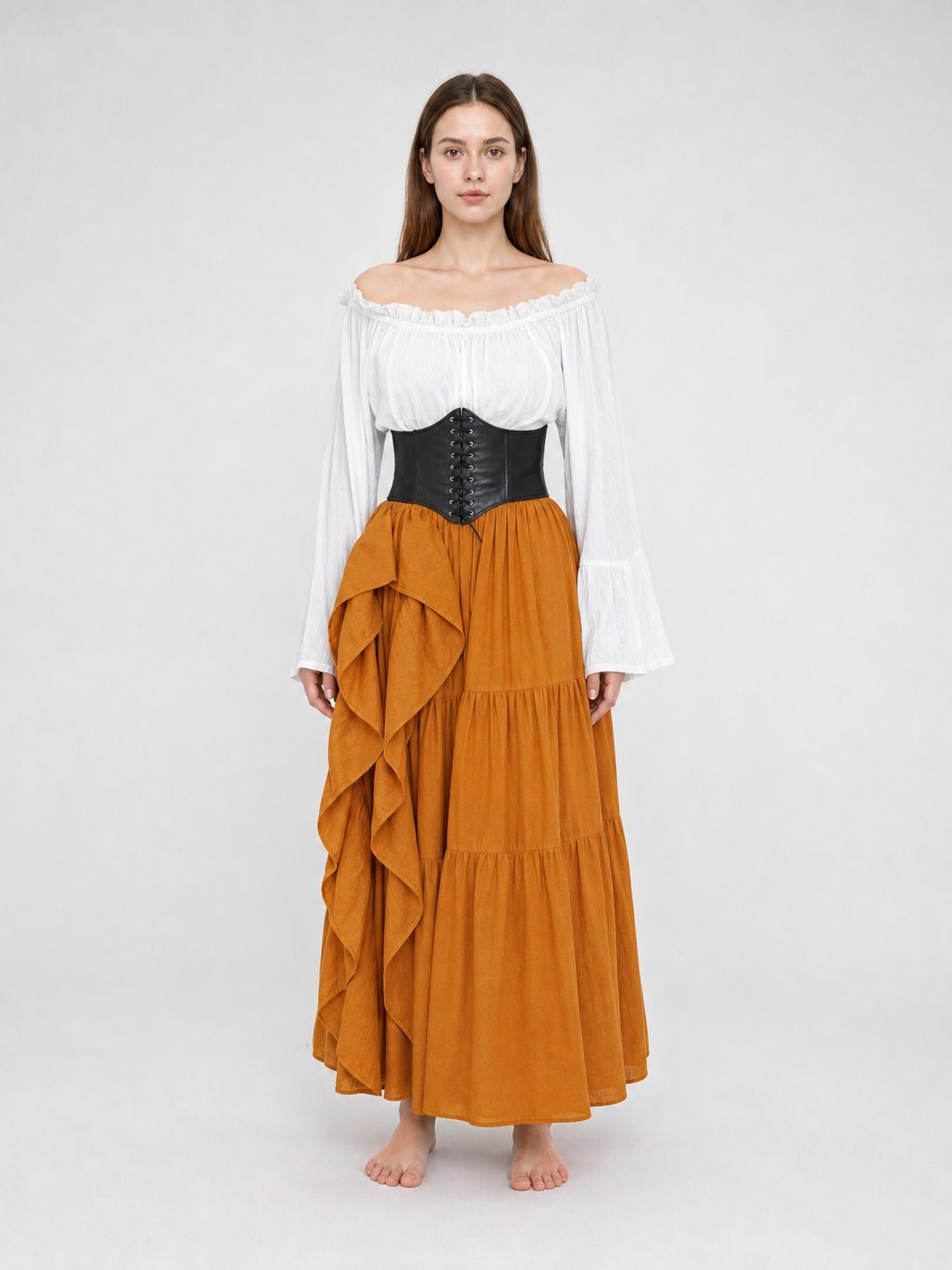 Renaissance-style corset dress for carnival main product view