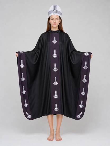 Ghost BC Cosplay Cloak with Hood and Belt