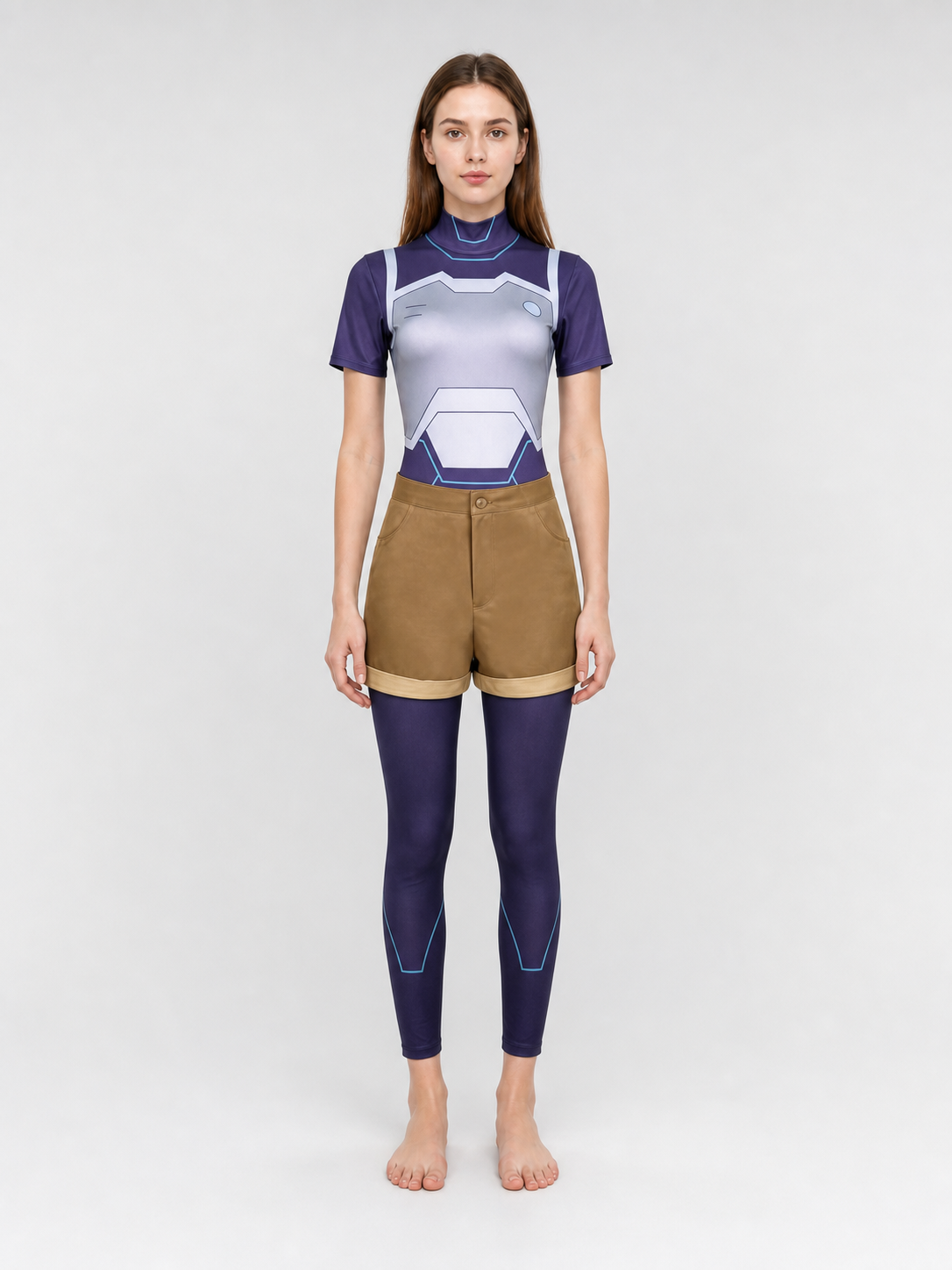 Zoe Cosplay Costume: Top, Shorts, and Leggings