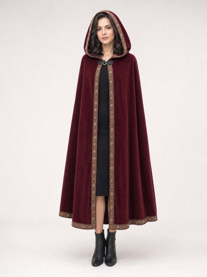 Brown Carnival Cloak with Hood