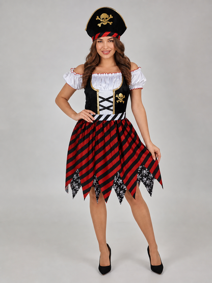Pirate Dress Costume with Hat