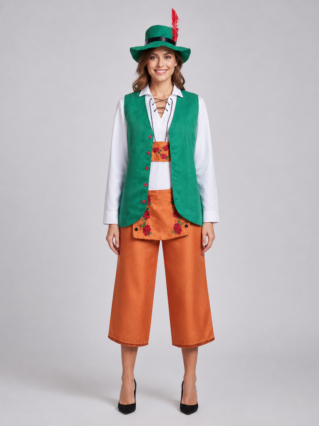 Bavarian-Style Carnival Costume with Hat