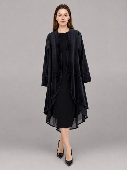 Black Carnival Cloak with Long Sleeves