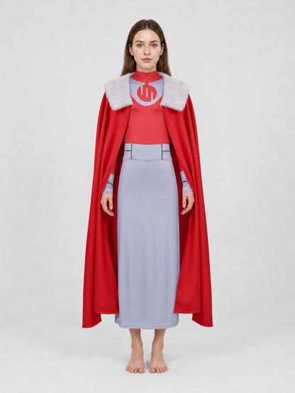 Thragg Cosplay Costume with Cape and High Collar