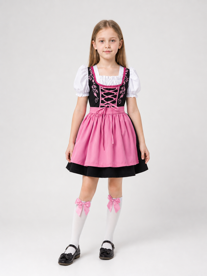 Children’s Carnival Costume: Dress, Apron, and Accessories