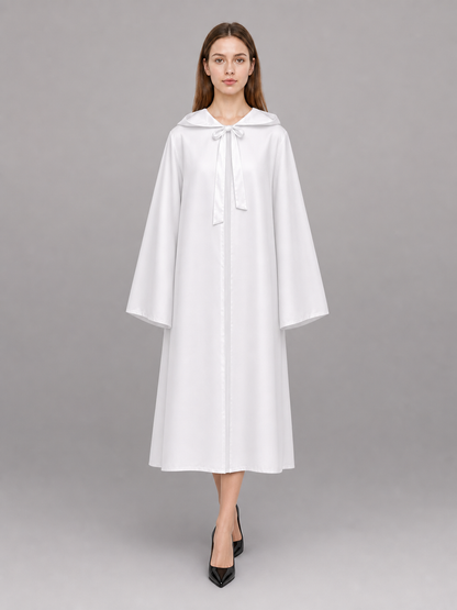 White Hooded Carnival Cloak for Cosplay