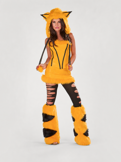 Cosplay Costume with Ears, Tail, and Accessories