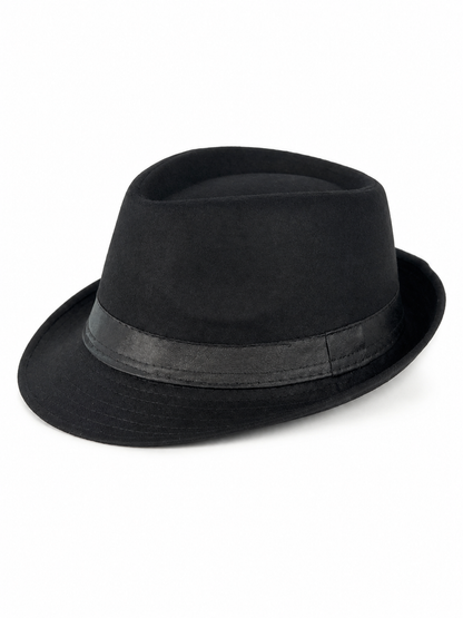 Carnival Fedora Hat with a Black Ribbon