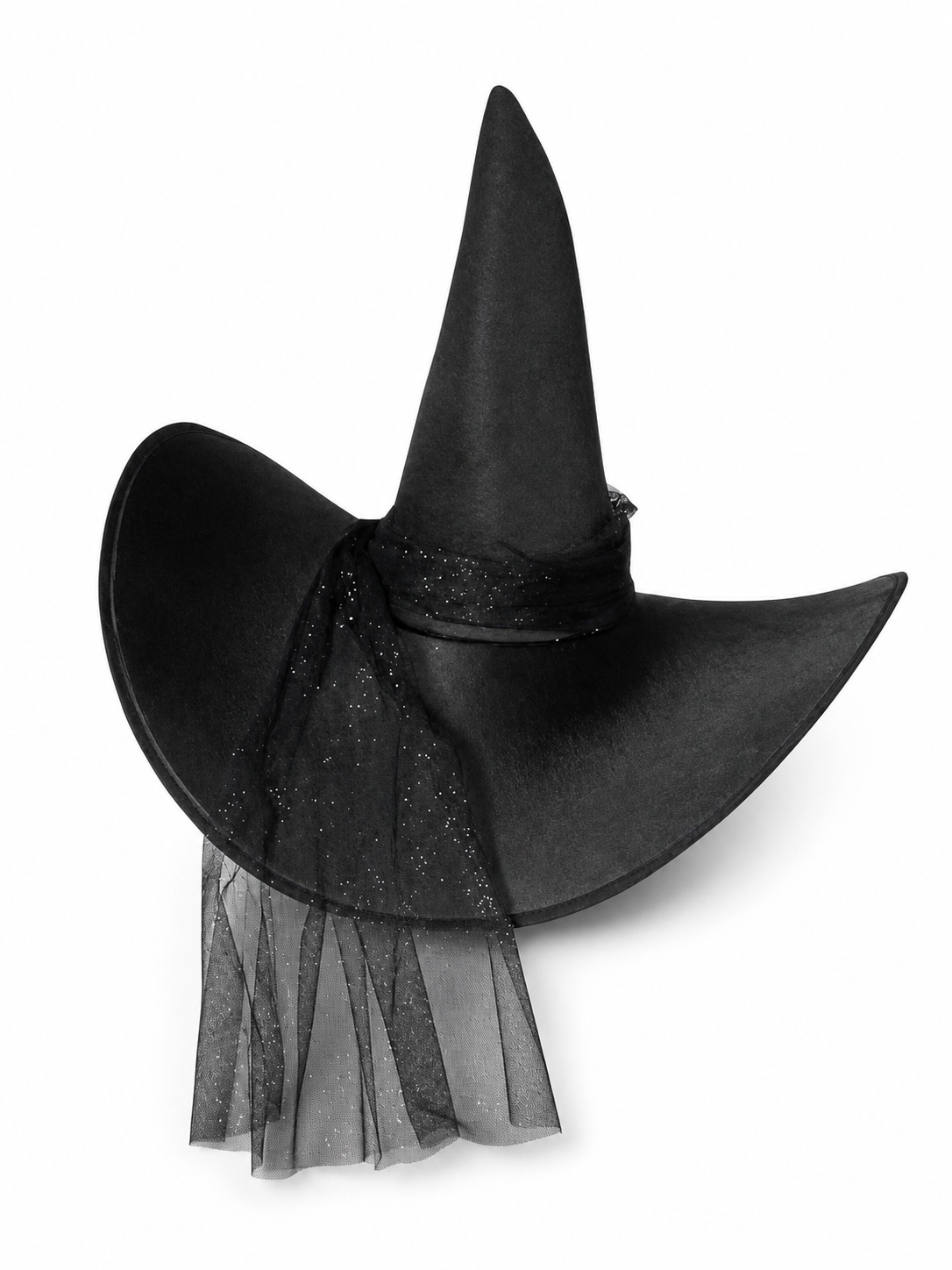 Witch Hat with Mesh for Halloween and Carnival