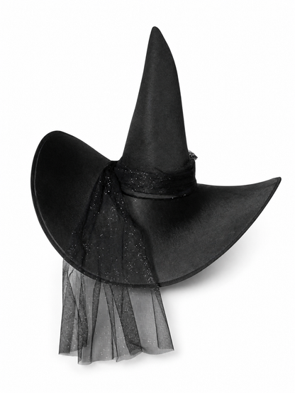 Witch Hat with Mesh for Halloween and Carnival