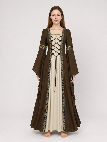 Long Renaissance-Style Dress with Sleeves