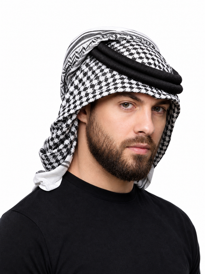 Carnival Headwear in Plaid and Arabic Style