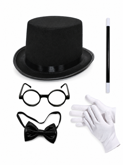 Magician Costume Hat with Halloween Accessories