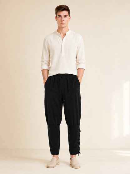 Black costume pants with cuffs