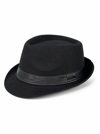 Carnival Fedora Hat with a Black Ribbon