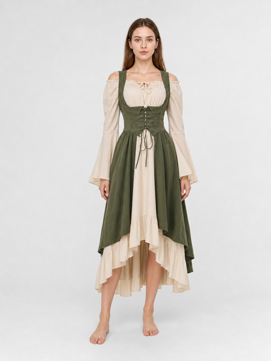 Medieval-Style Lace-Up Sundress