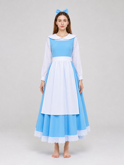 Cosplay Costume with Dress and Apron
