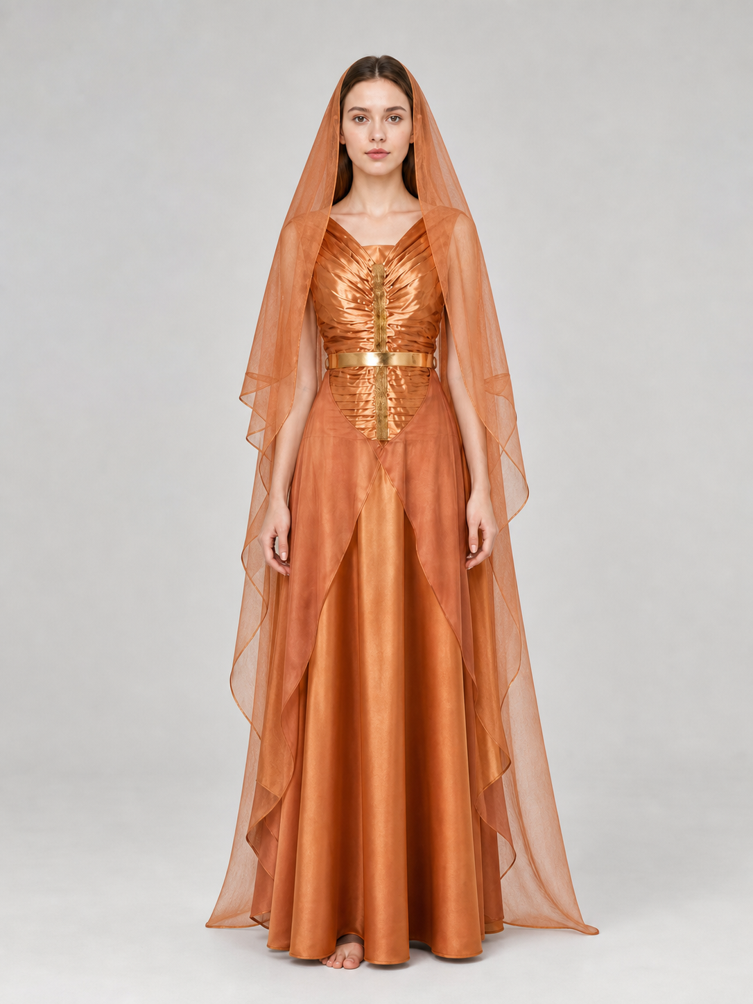 Andor Cosplay Costume: Dress with Cape