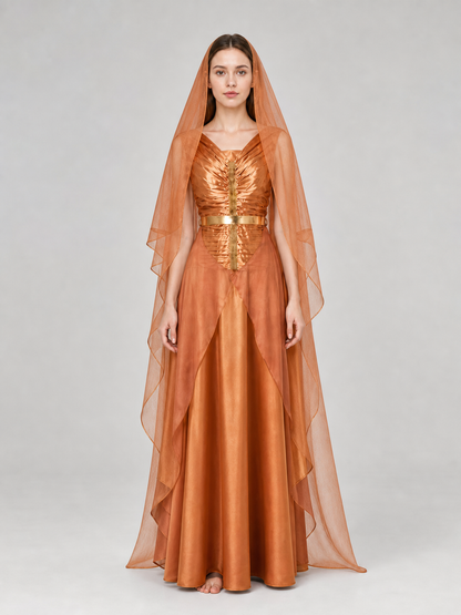 Andor Cosplay Costume: Dress with Cape