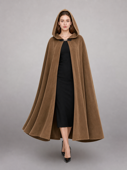 Brown Hooded Costume Cloak
