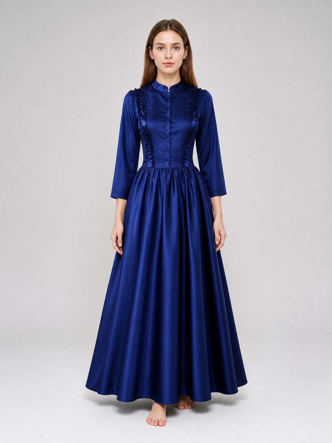 Gothic Victorian High-Neck Dress