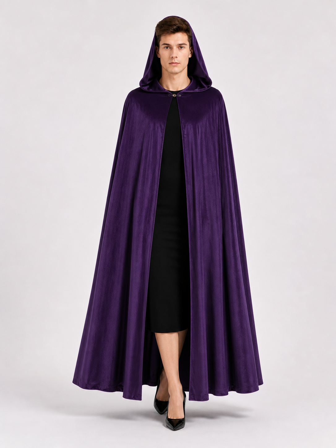 Purple Carnival Cloak with Hood