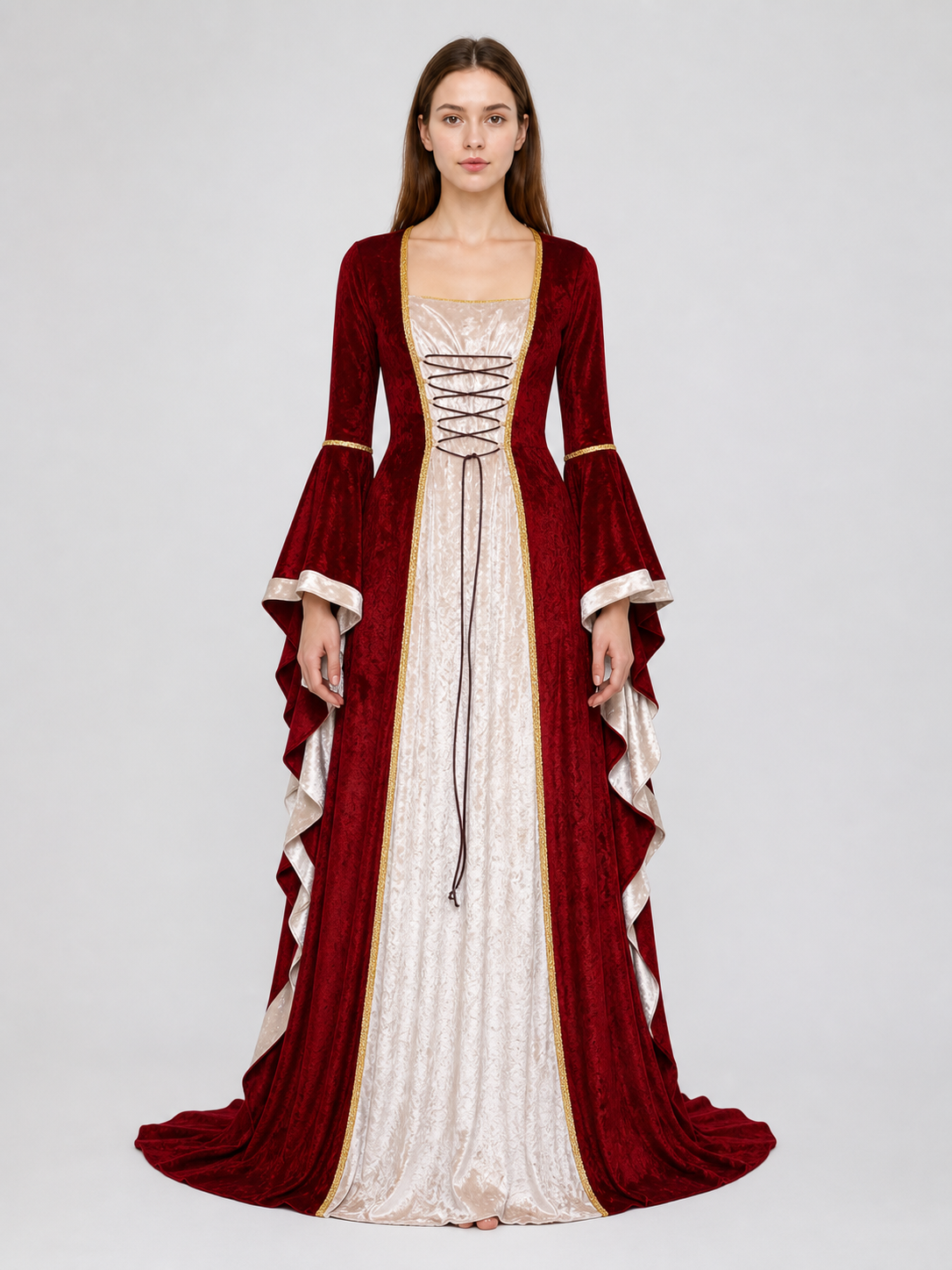 Medieval Renaissance Dress with Sleeves