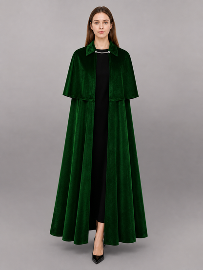 Green Carnival Cloak with High Collar