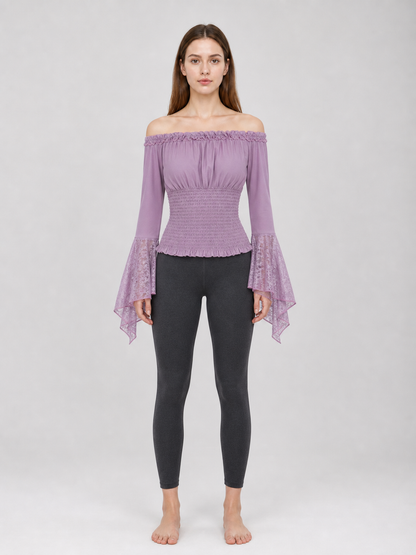 Off-Shoulder Long-Sleeve Top