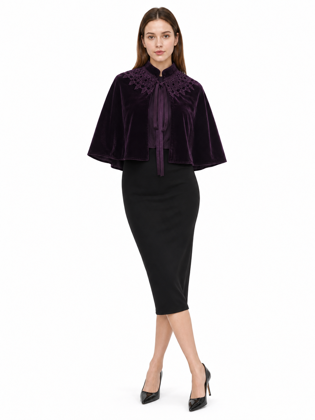 Purple Carnival Cape with Collar