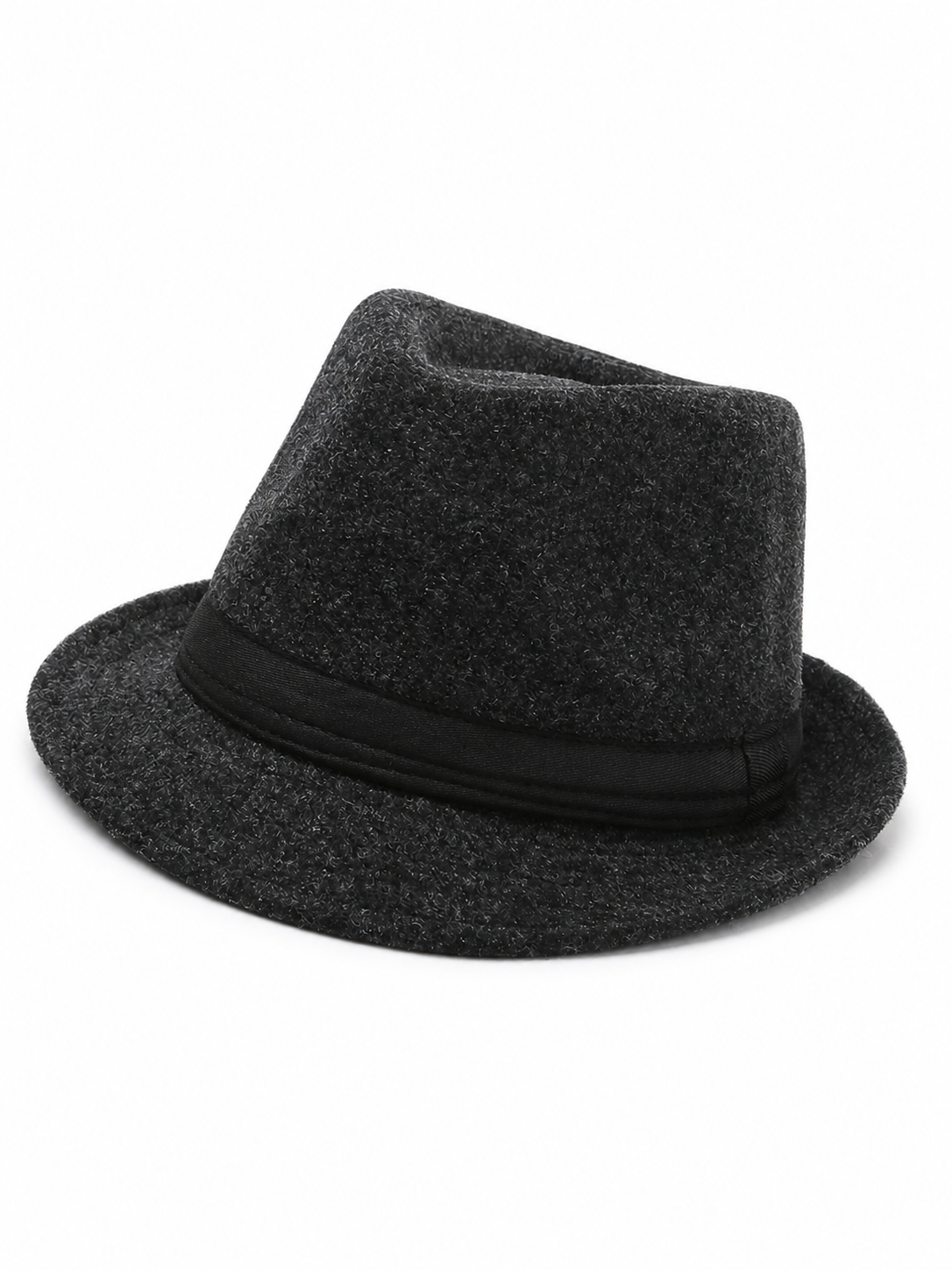 Carnival Hat with Black Ribbon and Short Brim