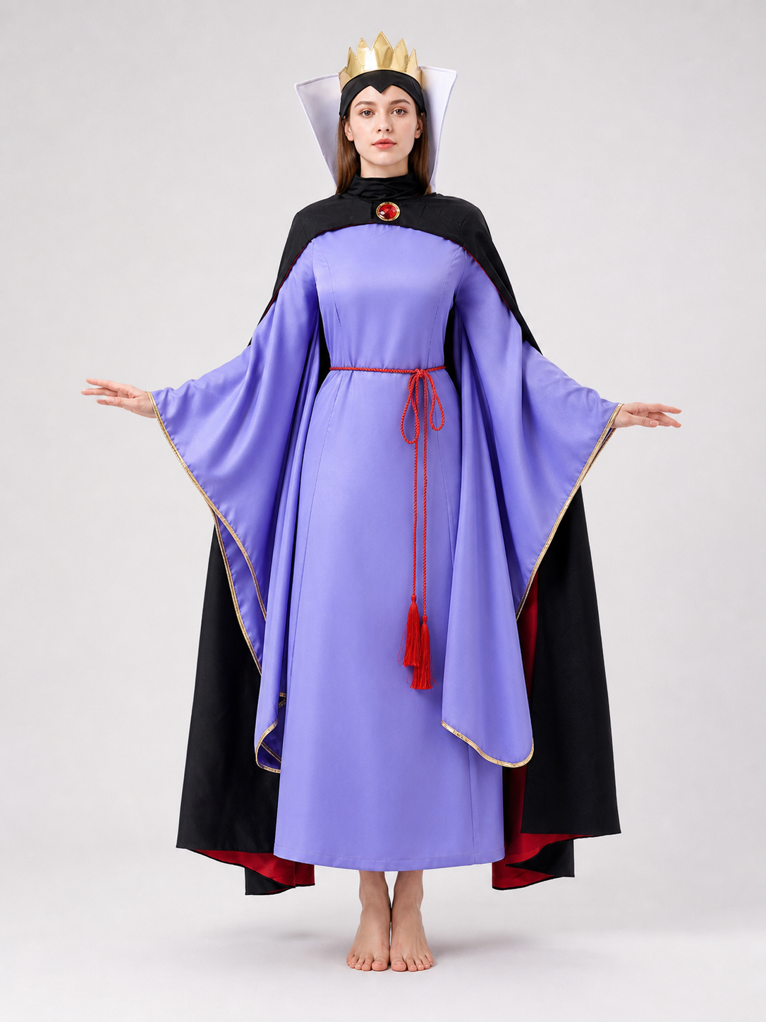 Queen Costume: Dress, Cloak, Crown