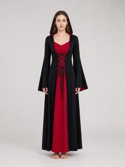 Long Gothic Hooded Costume Dress
