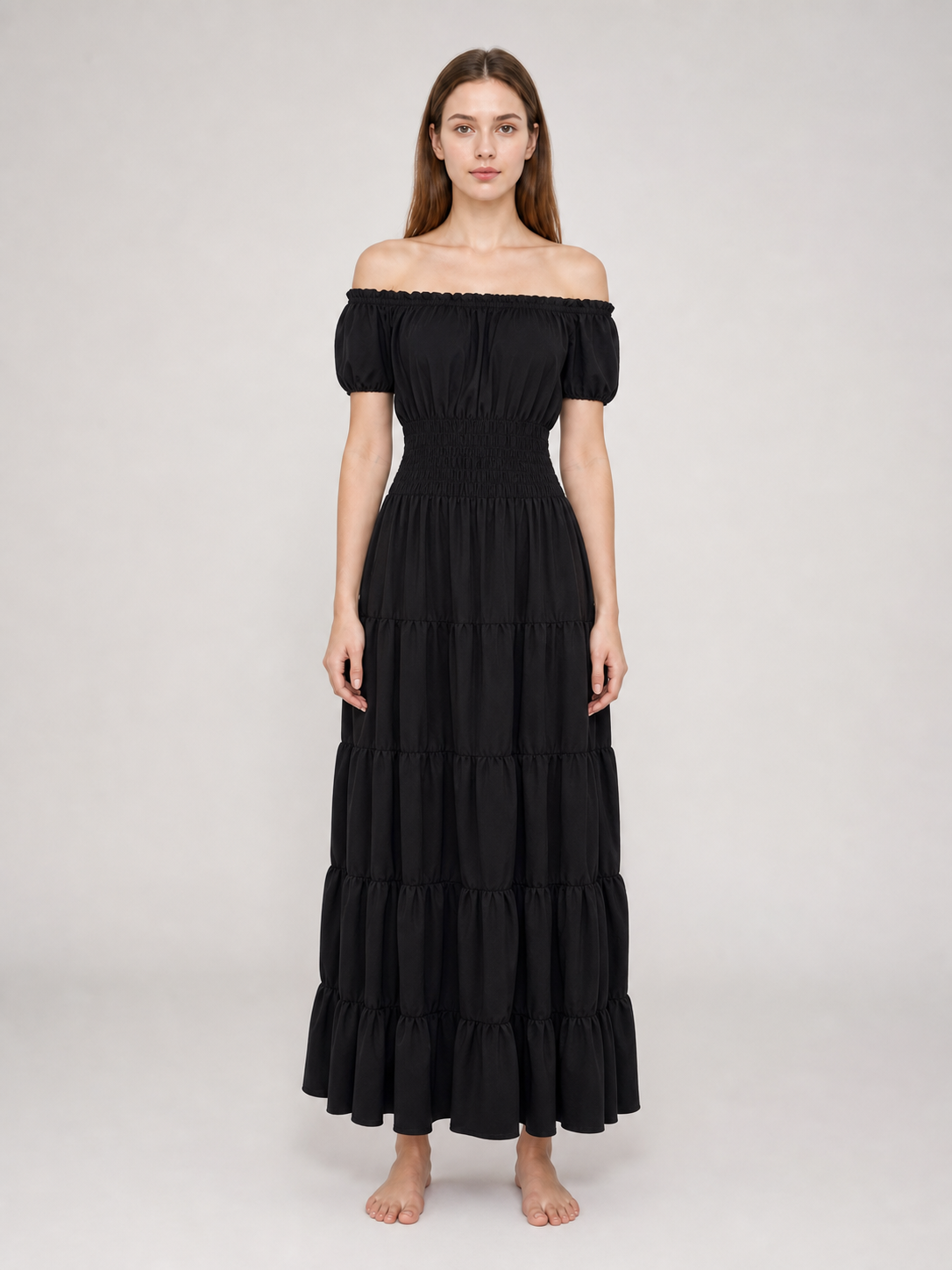 Renaissance-Style Off-the-Shoulder Dress