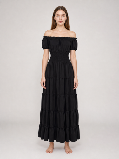 Renaissance-Style Off-the-Shoulder Dress