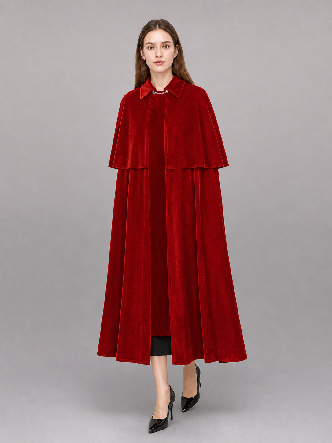 Red vampire costume cape for cosplay